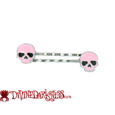 Pink Skull Haarschuifjes