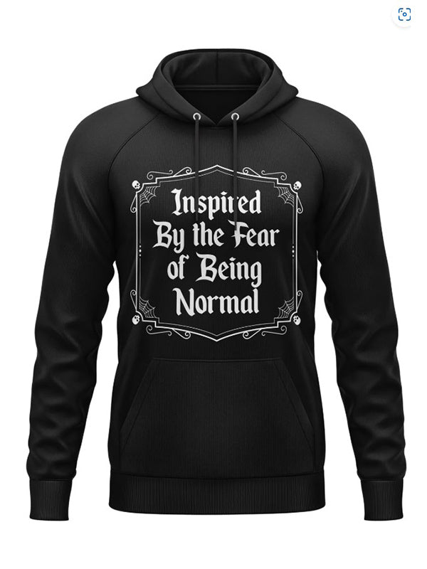 Uniseks Fear Of Being Normal Hoodie - 100% Katoen, Duurzaam & Zacht, Perfect Voor Elke Gelegenheid