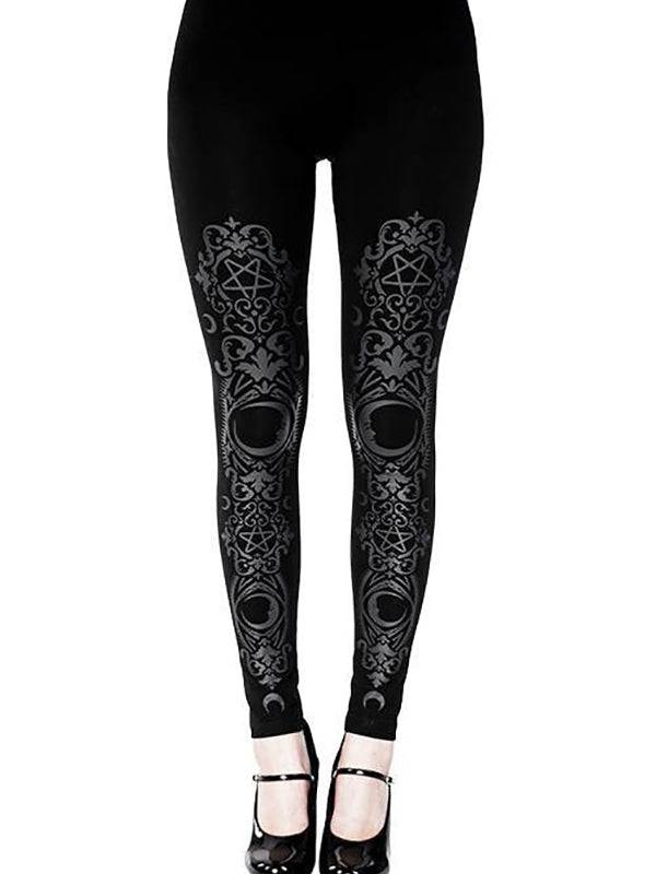 Restyle Black Baroque Leggings Maat S