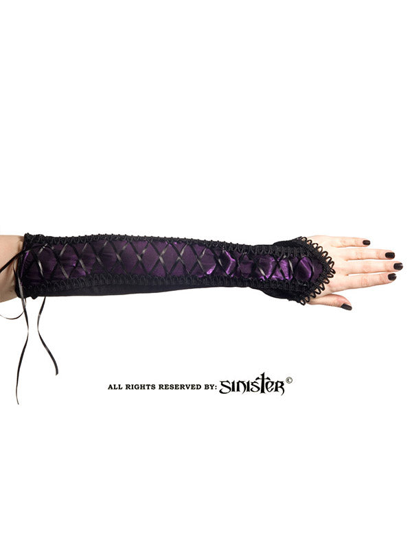 Gothic gloves Purple Tears Sinister