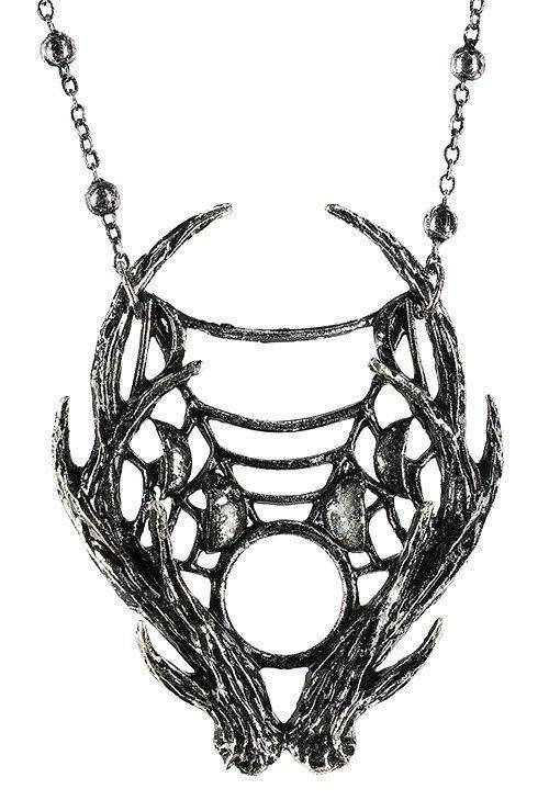 Moon Antler Halsketting - DivineDarkness- Online shop voor Gothic en Alternatieve Kleding!