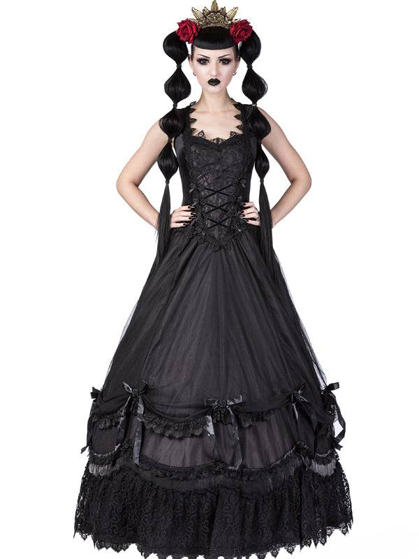 Serenade Black Jurk - DivineDarkness- Online shop voor Gothic en Alternatieve Kleding!