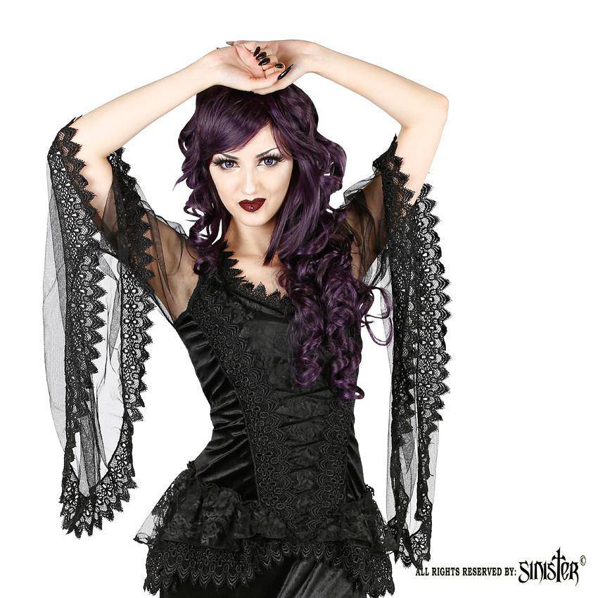 Sinister Black Widow Gothic Top - DivineDarkness- Online shop voor Gothic en Alternatieve Kleding!