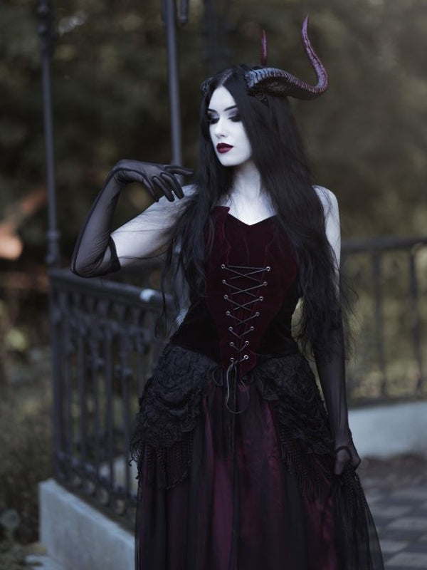 Red Queen Rok - DivineDarkness- Online shop voor Gothic en Alternatieve Kleding!