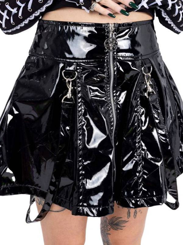 Black Pvc Skirt Black Skirt Size 20 Curves Black Vinyl Faux