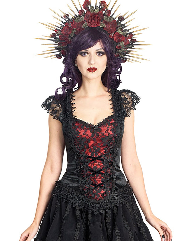 Iconic Top Rood - DivineDarkness- Online shop voor Gothic en Alternatieve Kleding!