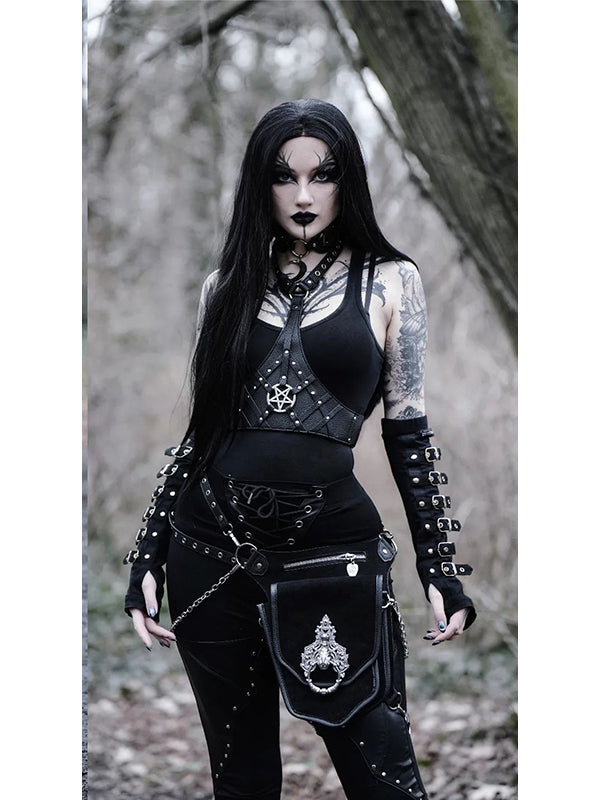 Pentagram Harnas Riem - DivineDarkness- Online shop voor Gothic en Alternatieve Kleding!